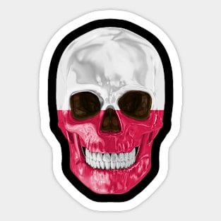 Poland Flag Skull - Gift for Polish With Roots From Poland Sticker